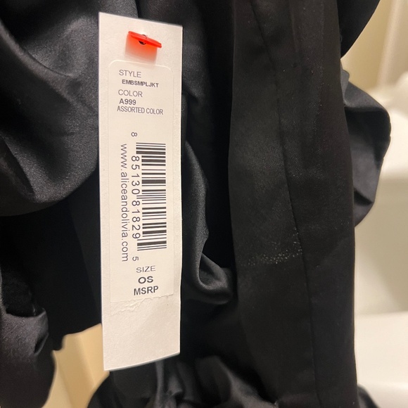 NWT Alice + Olivia Lorna Cropped Appliqué Jacket - Picture 7 of 16